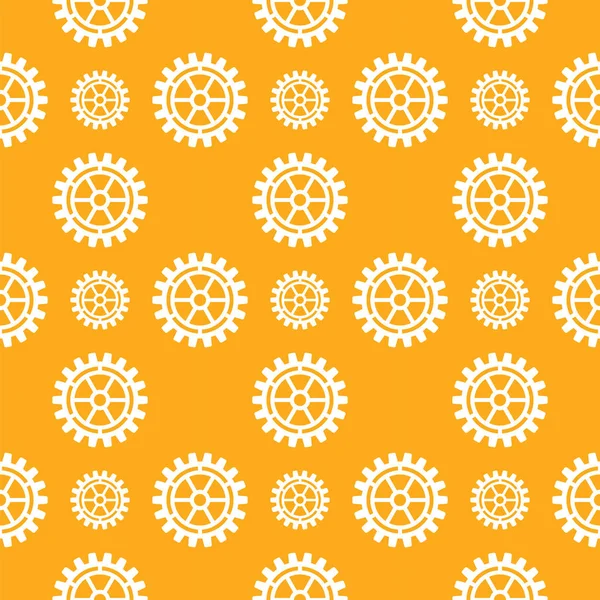 Vector gears icons seamless patterns — Stock Vector