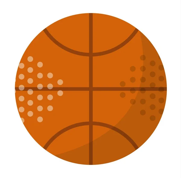 Laranja bola de basquete vetor ilustração . — Vetor de Stock