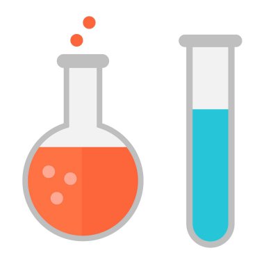 Laboratuvar şişesi vektör isoaled