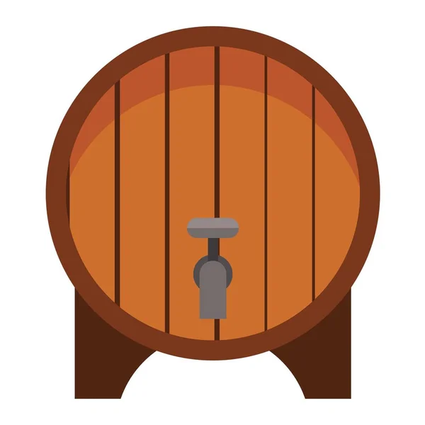 Cerveza barril vector ilustración . — Vector de stock