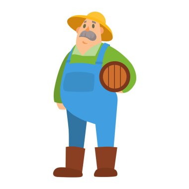 Bahçe hasat çiftçi insanlar karakter vektör