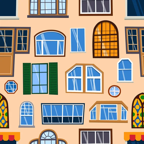 Diferentes elementos vectoriales ventanas casa — Archivo Imágenes Vectoriales