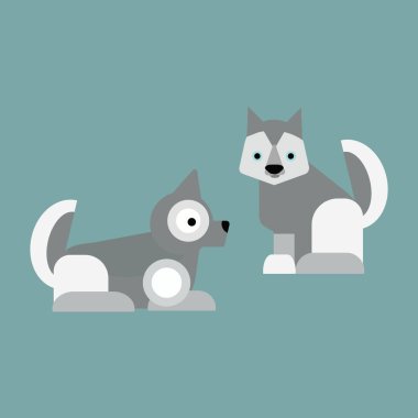 Eskimo Köpek vektör çizim.