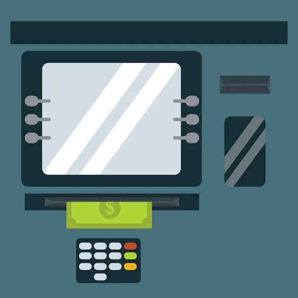 ATM cash dispenser vektorillustration. — Stock vektor