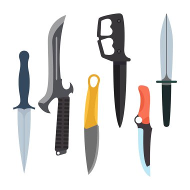 Silah vektör çizim bıçaklar.