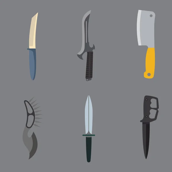 Knifes arma vetor ilustração . — Vetor de Stock