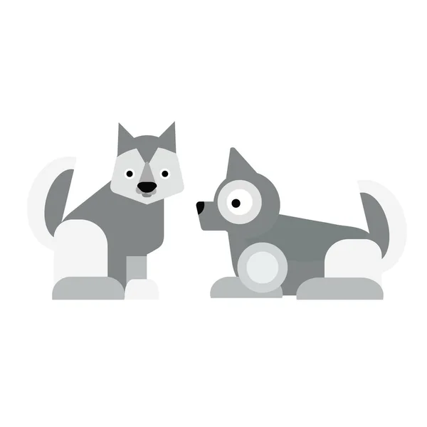 Eskimo hond vectorillustratie. — Stockvector