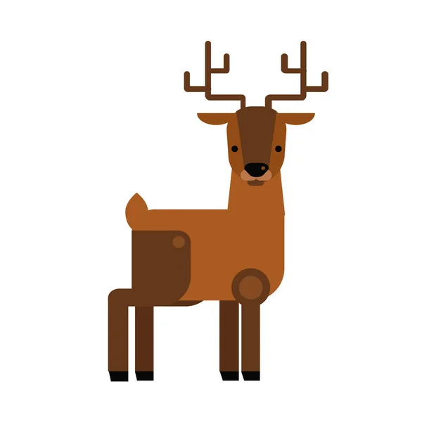 Carton wild deer animal flat vector