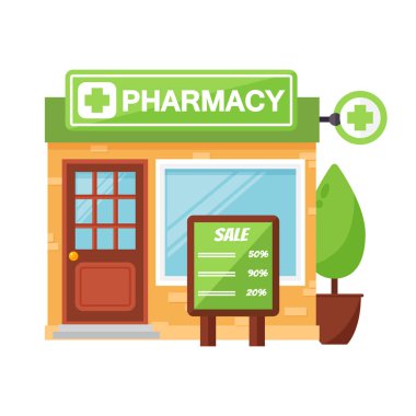 Dükkanı cephe vektör.