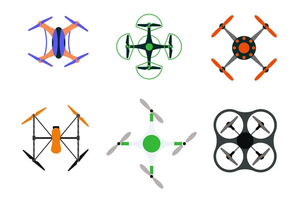 Drone quadcopter vecteur . — Image vectorielle