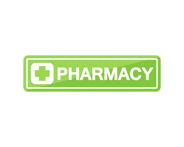 Pharmacy shop signboard vector. — Stock Vector