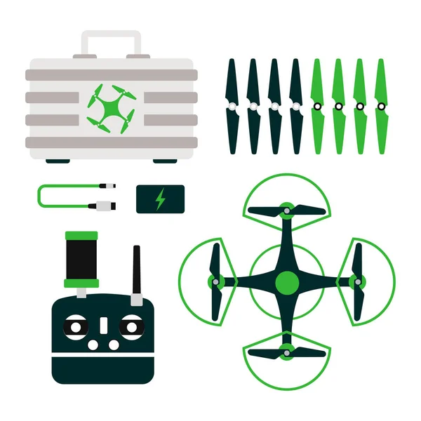 Drone quadcopter wektor. — Wektor stockowy