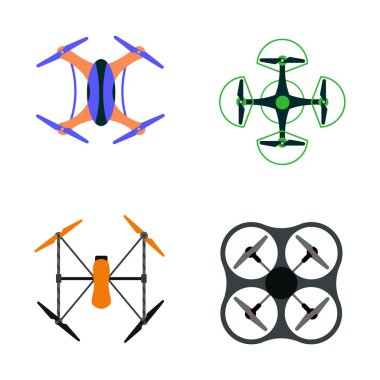 Drone quadcopter vektör.