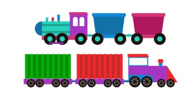 Oyuncak tren vektör çizim.