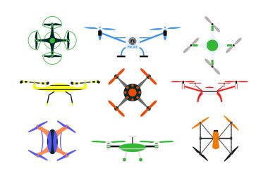 Drone quadcopter vektör.