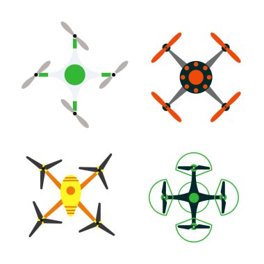 Drone quadcopter vektör.