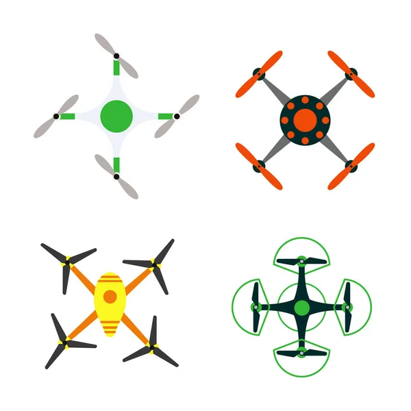 Quadrocopter-Vektor für Drohnen. — Stockvektor