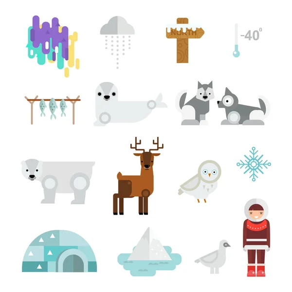 Wild north arctic people vector. — Stock Vector