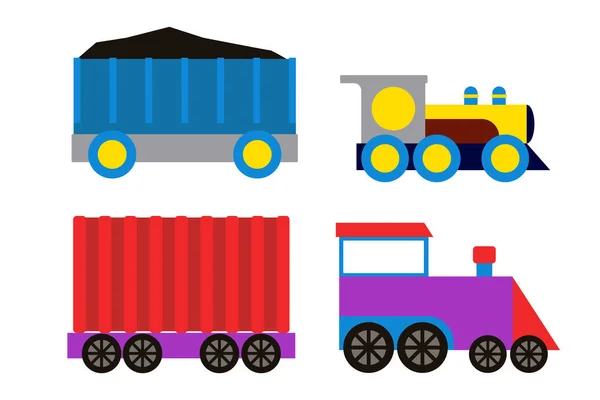 Ilustracja wektorowa pociąg zabawka. — Wektor stockowy