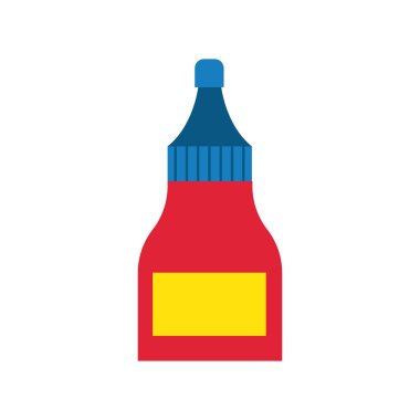 Tutkal tüp düz vektör çizim.