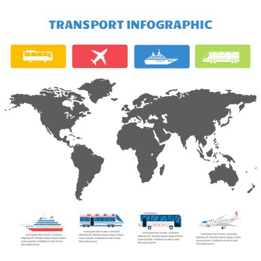 Dünya Dünya harita Infographic vektör