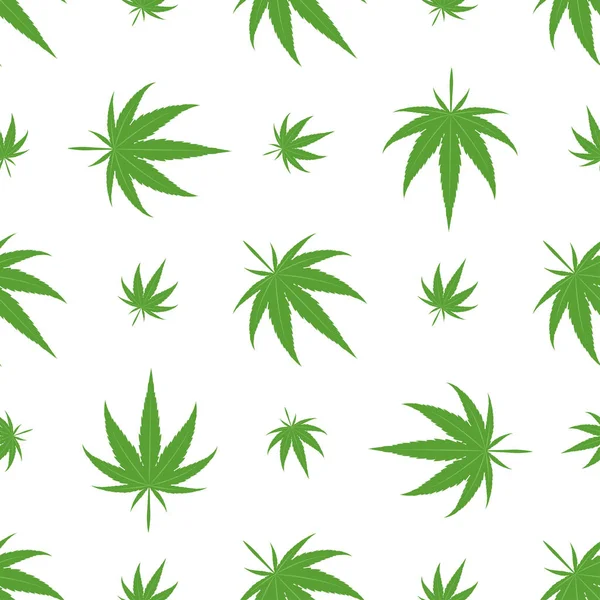 Marihuana patrón inconsútil vector . — Archivo Imágenes Vectoriales