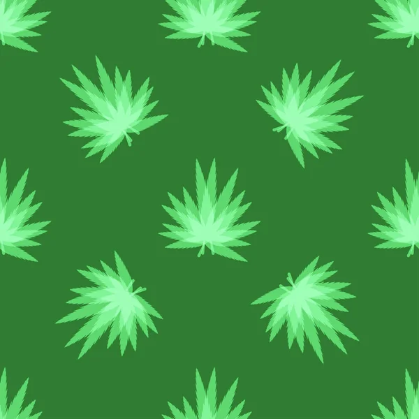 Marihuana patrón inconsútil vector . — Archivo Imágenes Vectoriales
