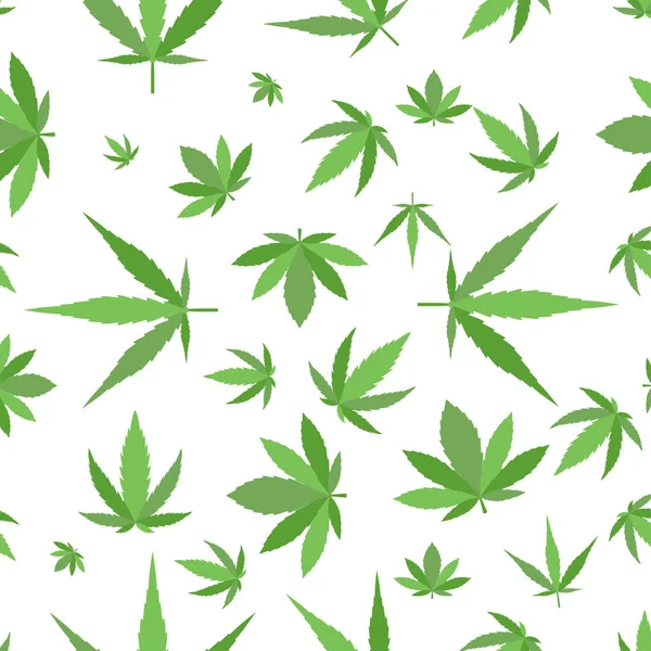 Marihuana patrón inconsútil vector . — Archivo Imágenes Vectoriales