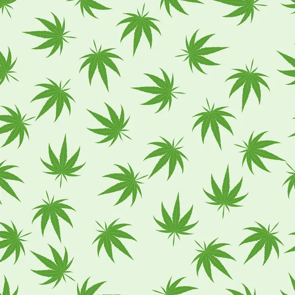 Marihuana patrón inconsútil vector . — Vector de stock