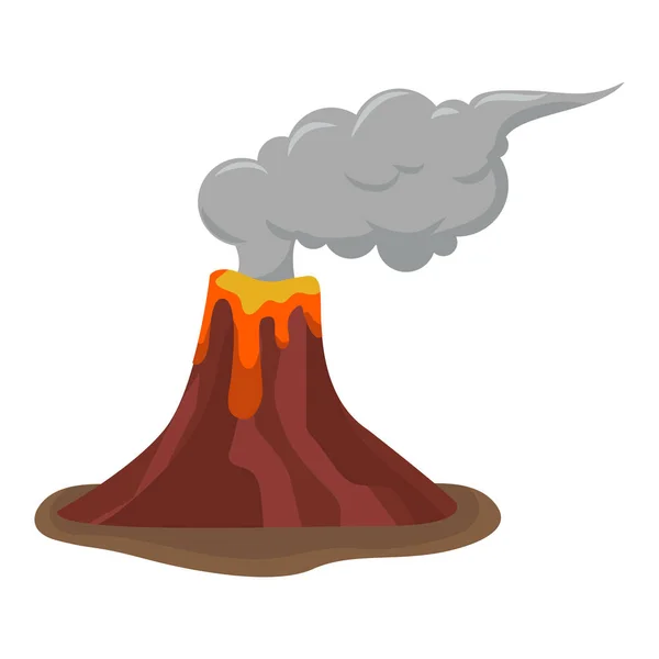 Volcán set vector ilustración . — Vector de stock