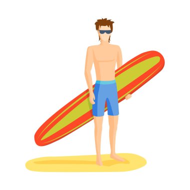 Sörf çocuk vektör çizim