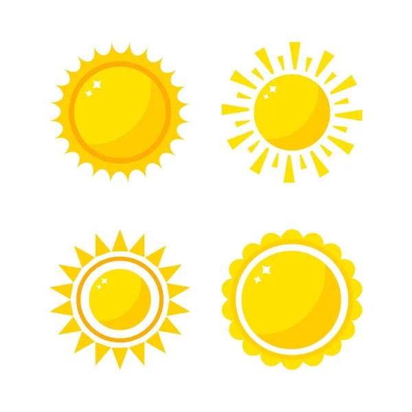 Illustration vectorielle de collection d'icônes du soleil . — Image vectorielle
