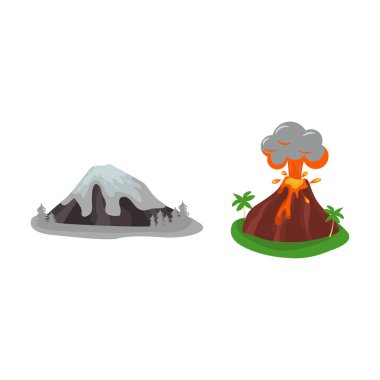 Volkan vektör çizim ayarla.