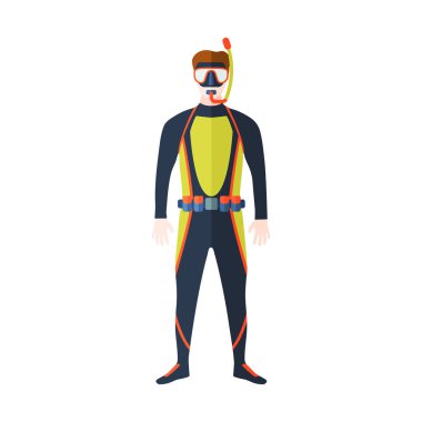 Tüplü takım adam vektör çizim.