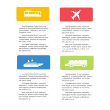 Ulaşım vektör yol ve hava.