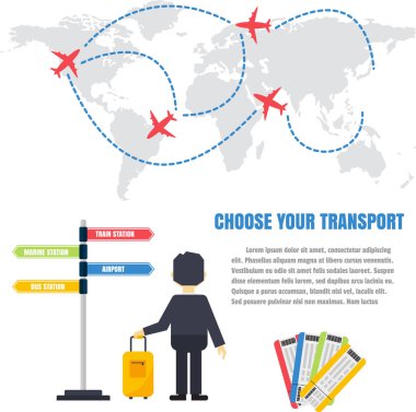 Taşıma Infographic vektör.