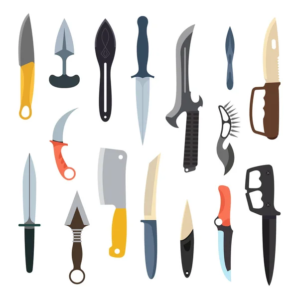 Knifes arma vetor ilustração . —  Vetores de Stock