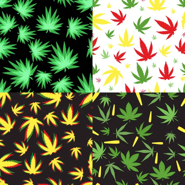Marihuana naadloze patroon vector. — Stockvector