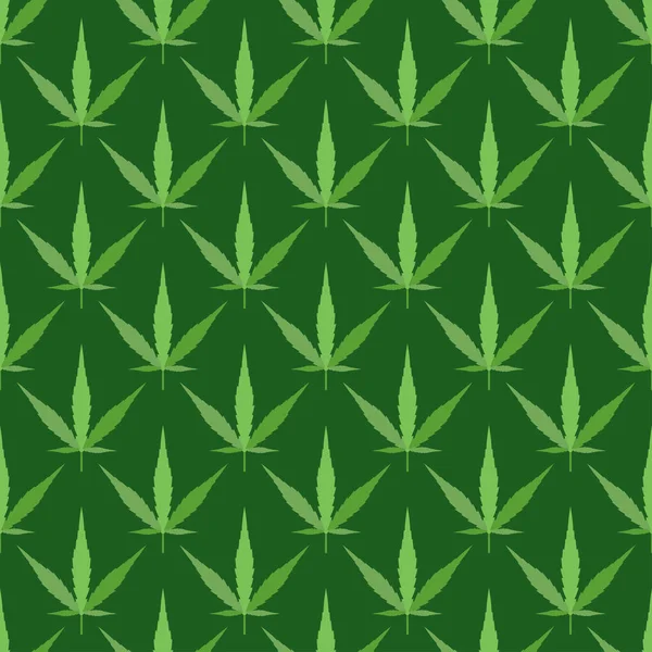 Marihuana patrón inconsútil vector . — Vector de stock