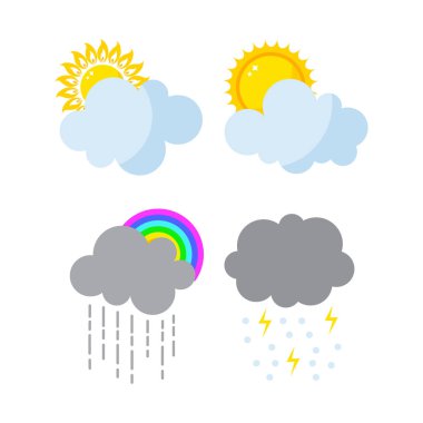 Hava simgeler vektör kümesi.