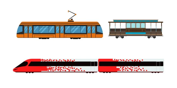 Illustrazione del vettore di trasporto ferroviario urbano . — Vettoriale Stock