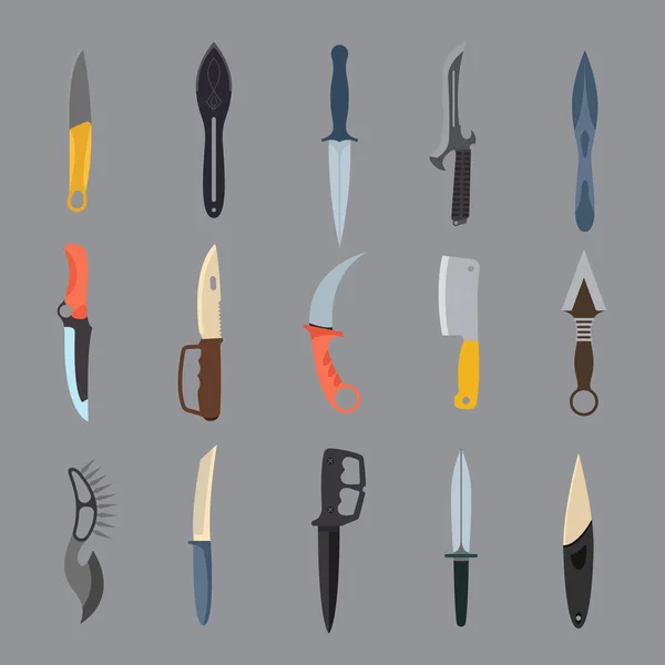 Knifes arma vetor ilustração . — Vetor de Stock