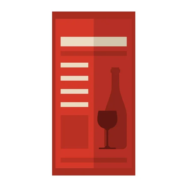 Scheda vino vettoriale illustrazione . — Vettoriale Stock