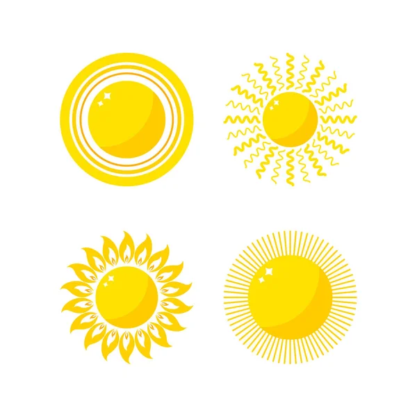 Ícones do sol coleção vetor ilustração . — Vetor de Stock