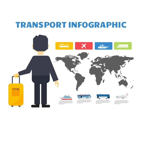 Vettore infografico di trasporto . — Vettoriale Stock