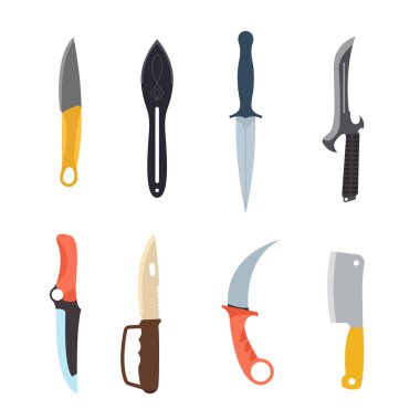 Knifes weapon vector illustration. clipart