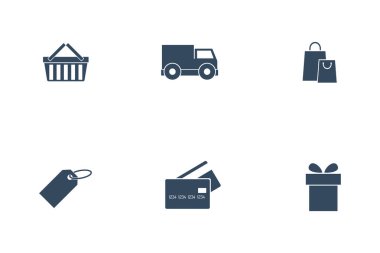 Dükkanı düğmeleri vektör set.