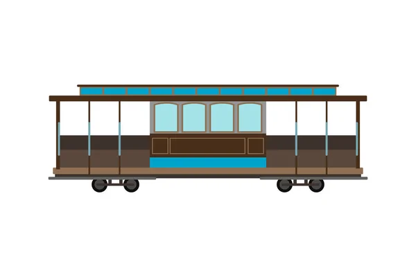Città ferrovia tram trasporto vettoriale illustrazione . — Vettoriale Stock