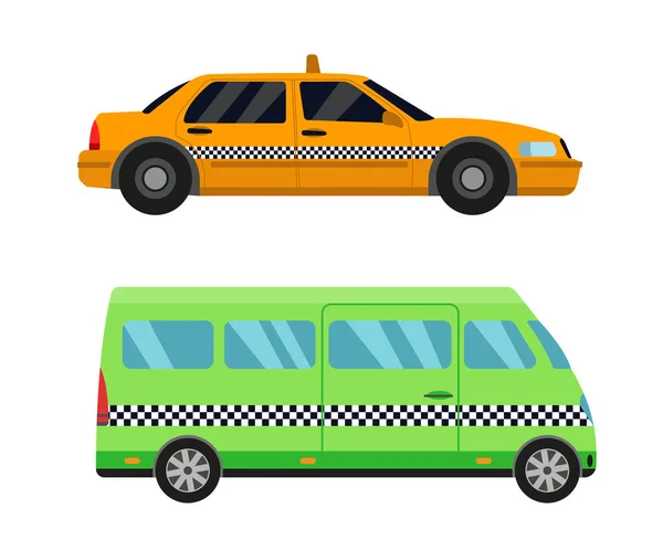 Ilustracja wektorowa City road taksówką transportu. — Wektor stockowy