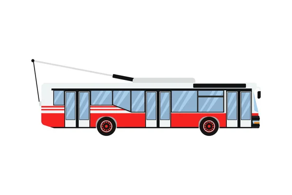 Stadtstraße Obus Transport Vektor Illustration. — Stockvektor